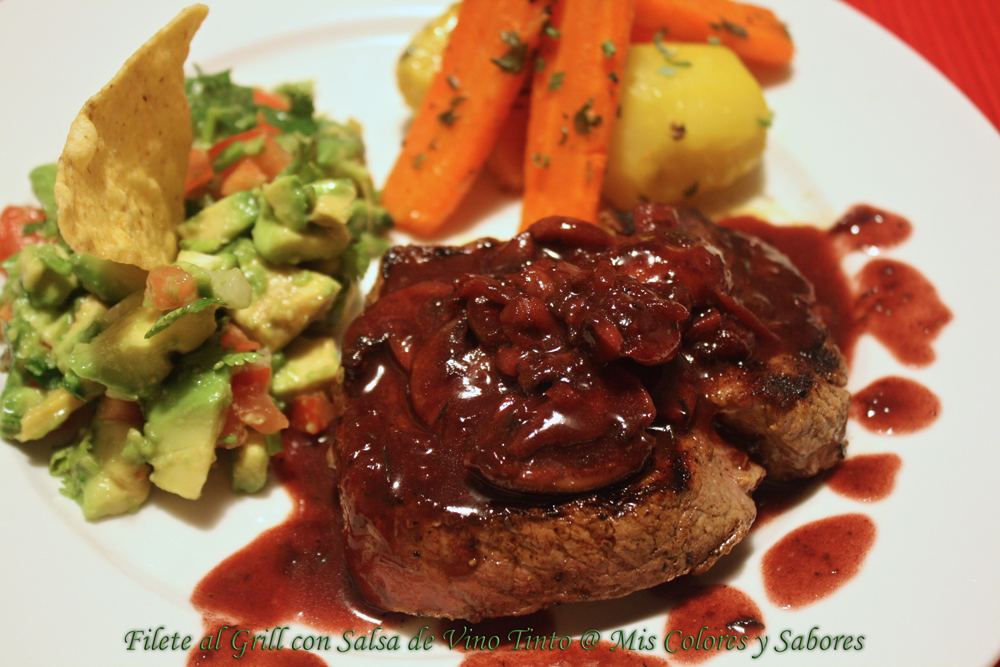Filetes al Grill con Salsa de Vino Tinto