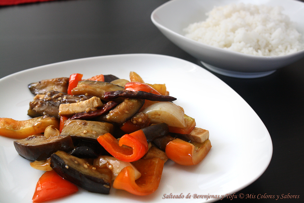 Salteado de Berenjenas y Tofu