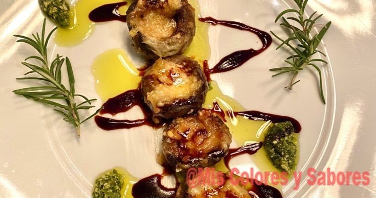 Champiñones rellenos gratinados